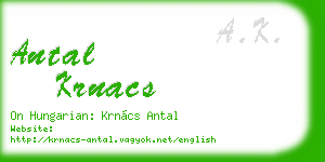 antal krnacs business card